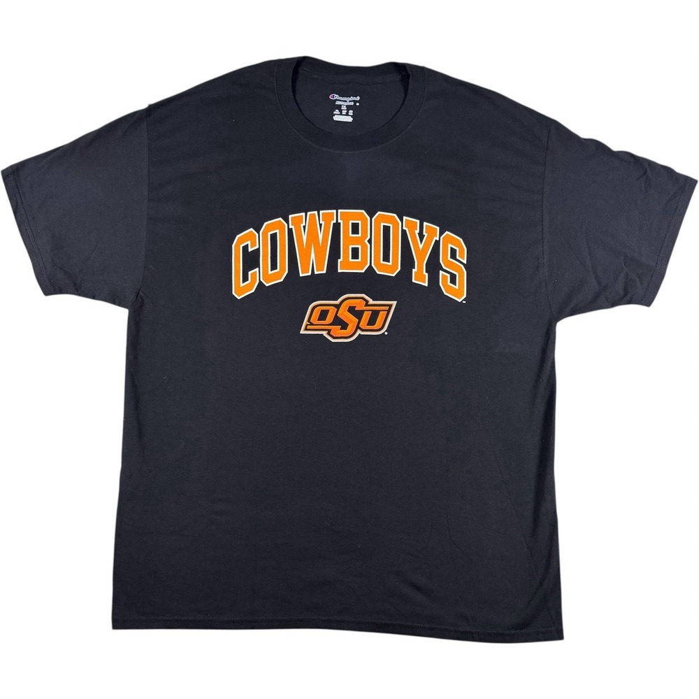 Champion Oklahoma State Cowboys OSU Black Graphic T Shirt Mens XL NCAA College
